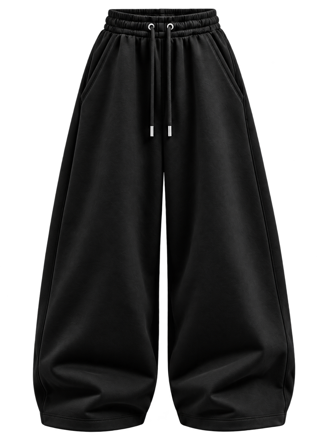Black Baggy Pants, front with ŌYNE logo