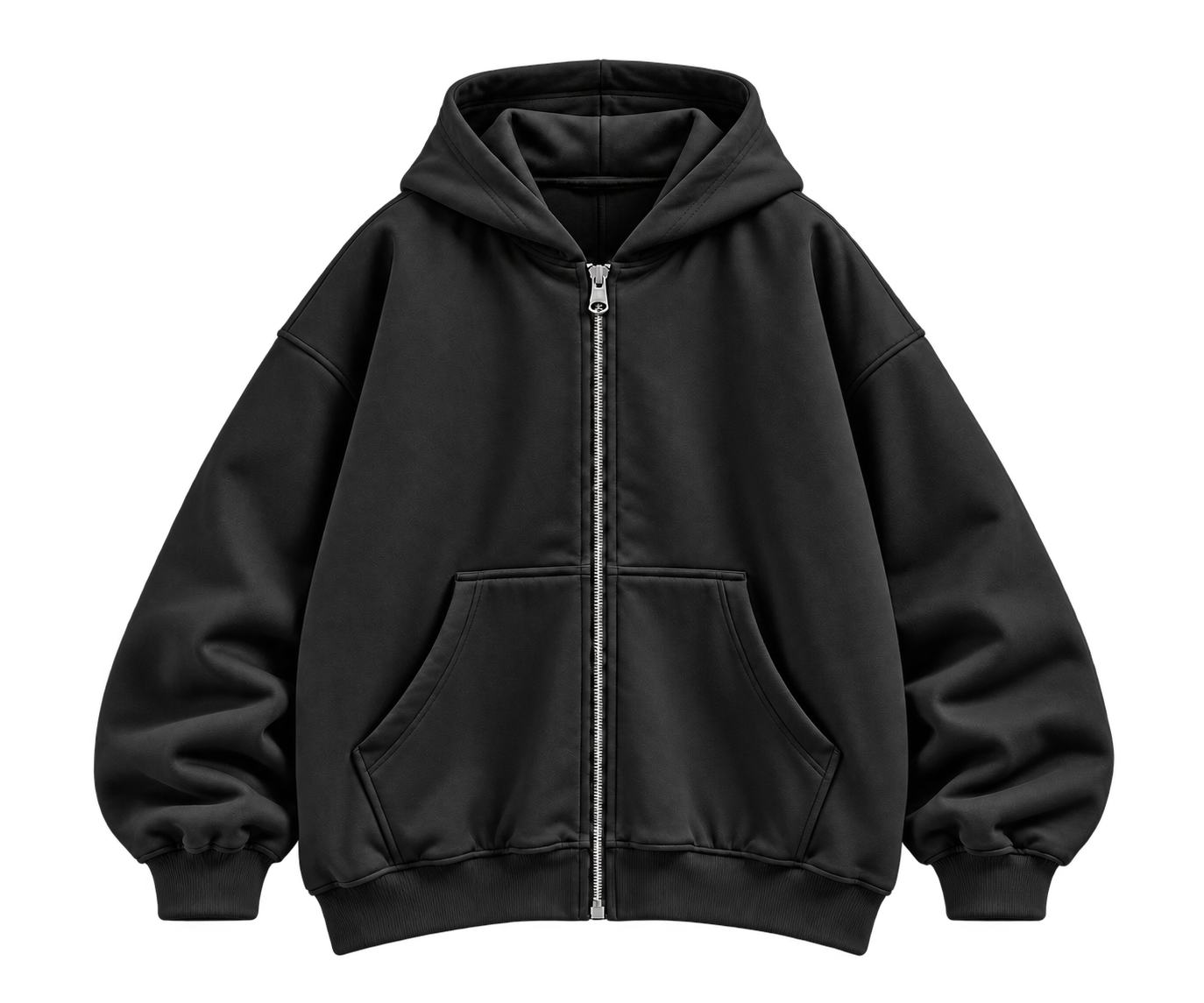 Black Zip Hoodie, front with ŌYNE logo